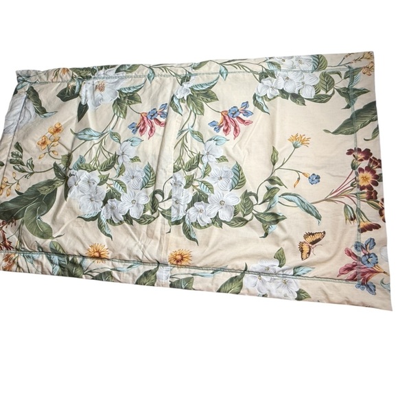 1 Crown Crafts Williamsburg Garden Images King Pillow Sham USA Made Beige Floral - Picture 1 of 8